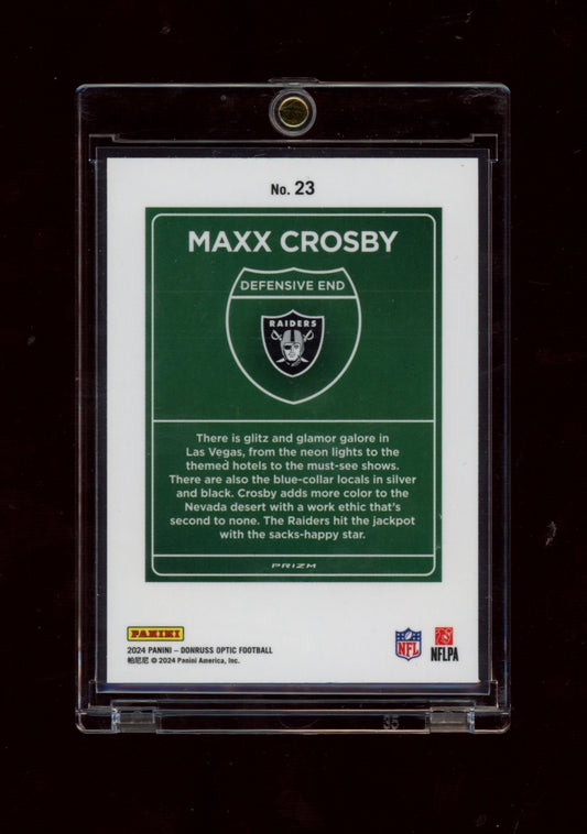 2024 Donruss Optic #23 Maxx Crosby Downtown!