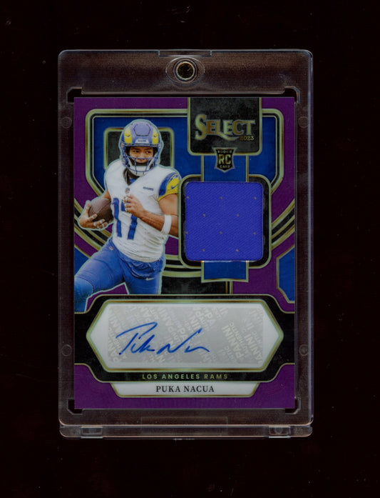 2023 Panini Select #RSM-PNS Puka Nacua RPA Purple Prizm #/49