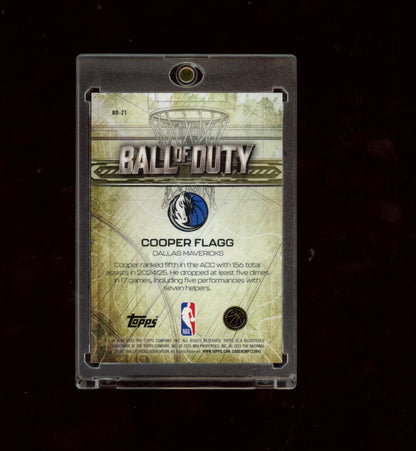 2025-26 Topps Chrome #BD-21 Cooper Flagg Ball of Duty Teal Refractor #/299