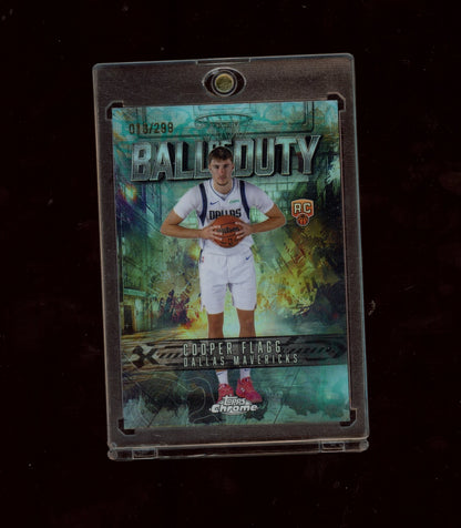 2025-26 Topps Chrome #BD-21 Cooper Flagg Ball of Duty Teal Refractor #/299