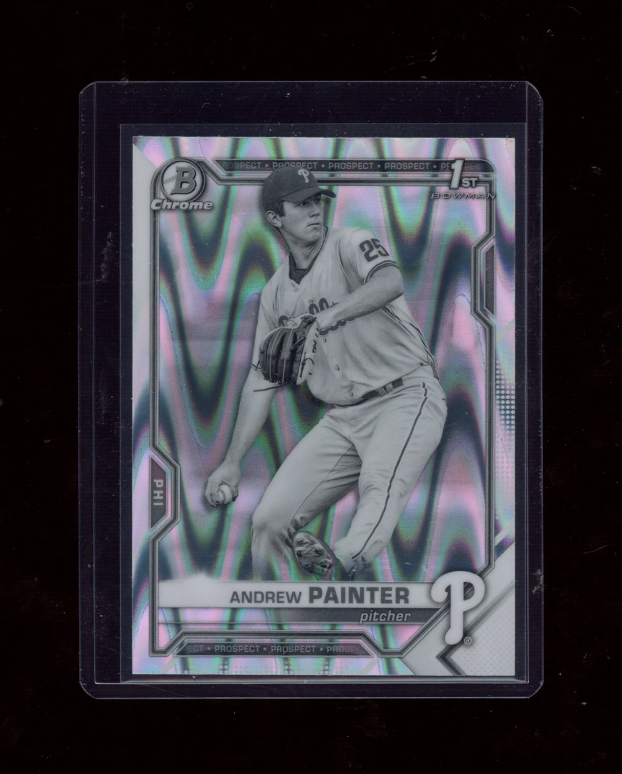2021 Bowman Draft #BDC-10 Andrew Painter Chrome Black & White RayWave Refractor