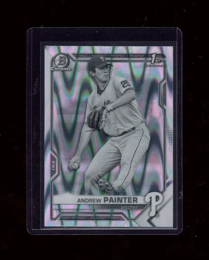 2021 Bowman Draft #BDC-10 Andrew Painter Chrome Black & White RayWave Refractor