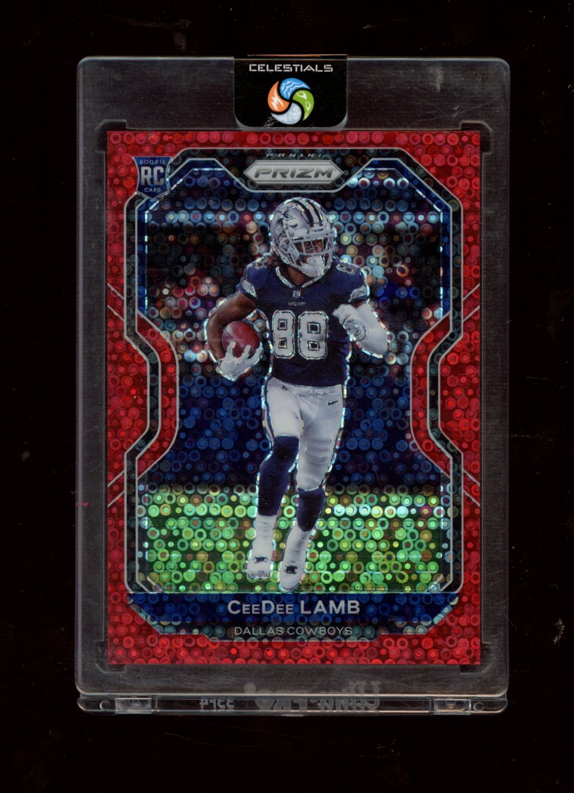 2020 Panini Prizm #334 CeeDee Lamb Prizm No Huddle Red #/50