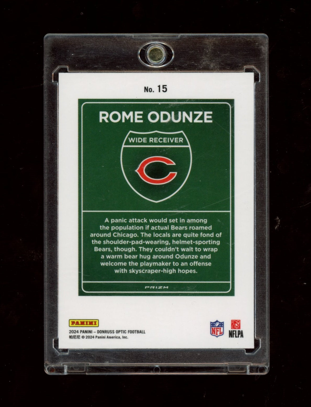 2024 Donruss Optic #15 Rome Odunze Downtown!