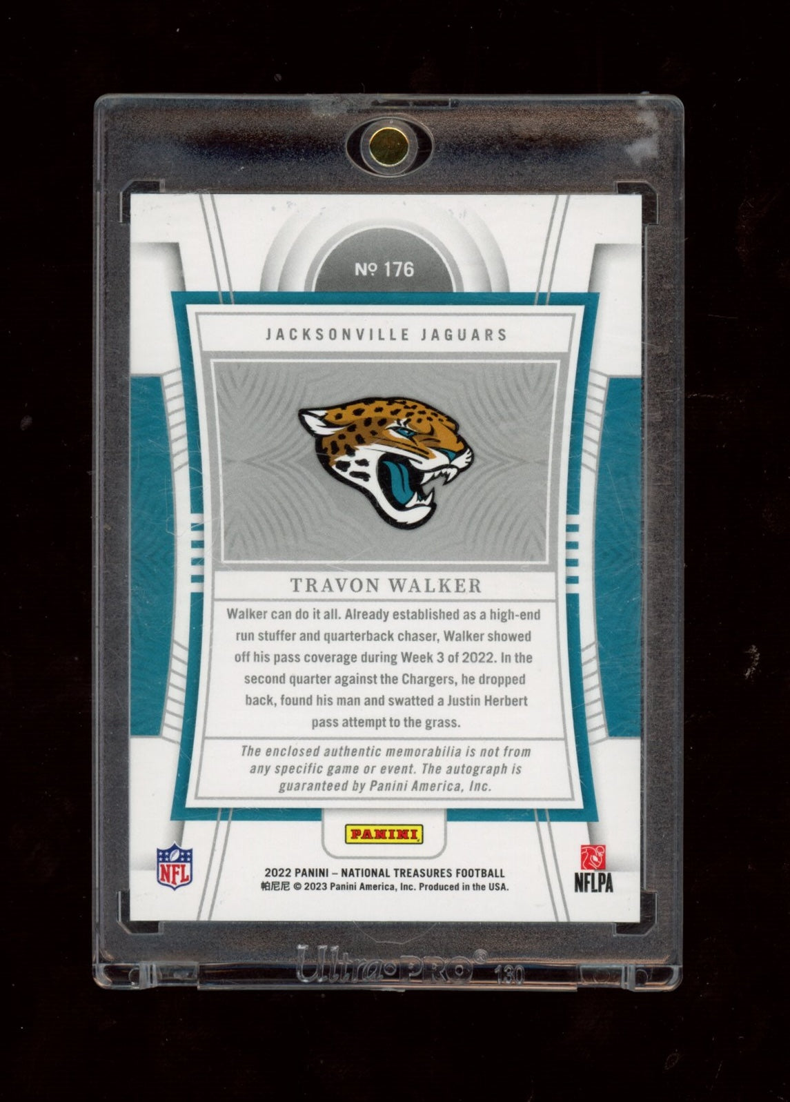 2023 Panini National Treasures #176 Travon Walker RPA Black #/5