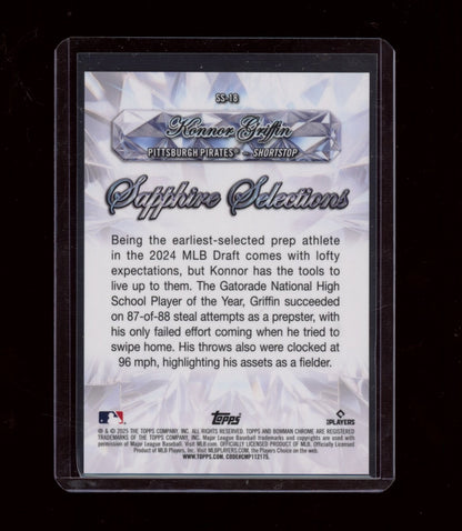 2025 Bowman Chrome Sapphire Edition #SS-18 Konnor Griffin Sapphire Selections