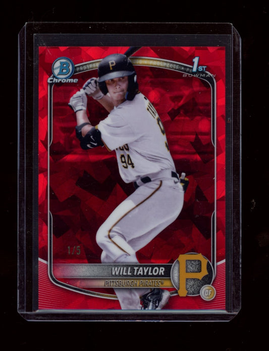 2025 Bowman Chrome Sapphire Edition #BCP-179 Will Taylor Red Sapphire #/5