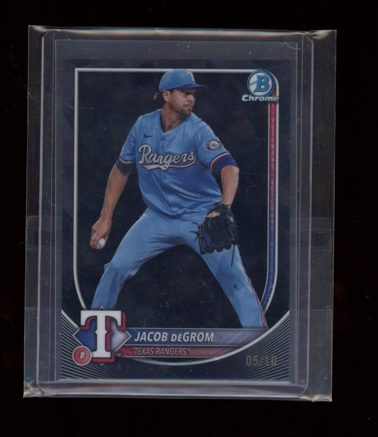2025 Bowman Chrome Sapphire Edition #47 Jacob deGrom Black Sapphire #/10