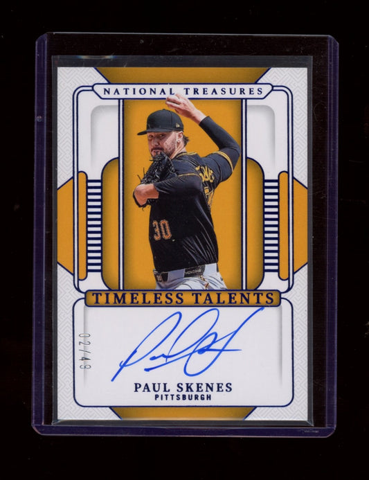 2025 Panini NT #TT-PSK Paul Skenes Timeless Talents Sig Blue #/49