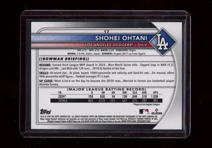 2025 Bowman Chrome #17 Shohei Ohtani Blue #/150