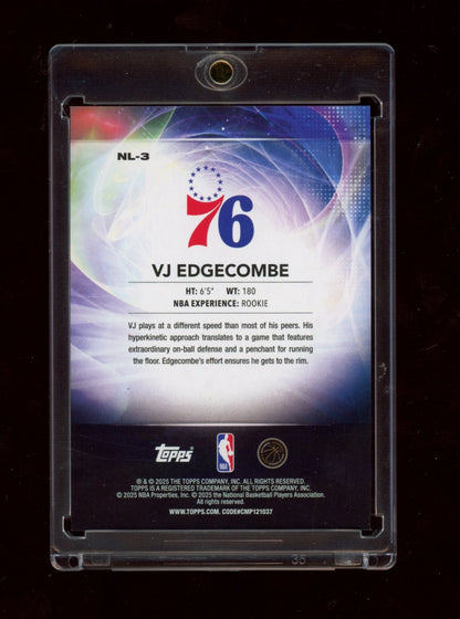 2025-26 Topps #NL-3 VJ Edgecombe No Limit Gold Rainbow #/50