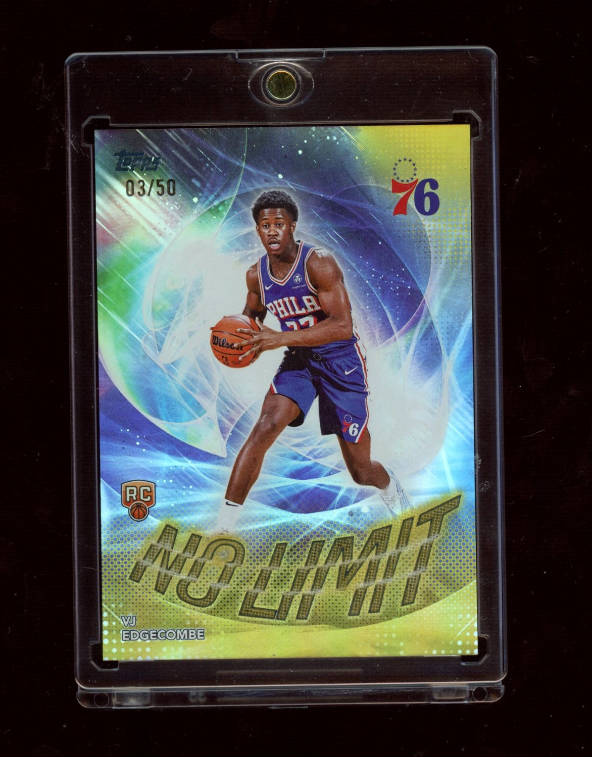 2025-26 Topps #NL-3 VJ Edgecombe No Limit Gold Rainbow #/50
