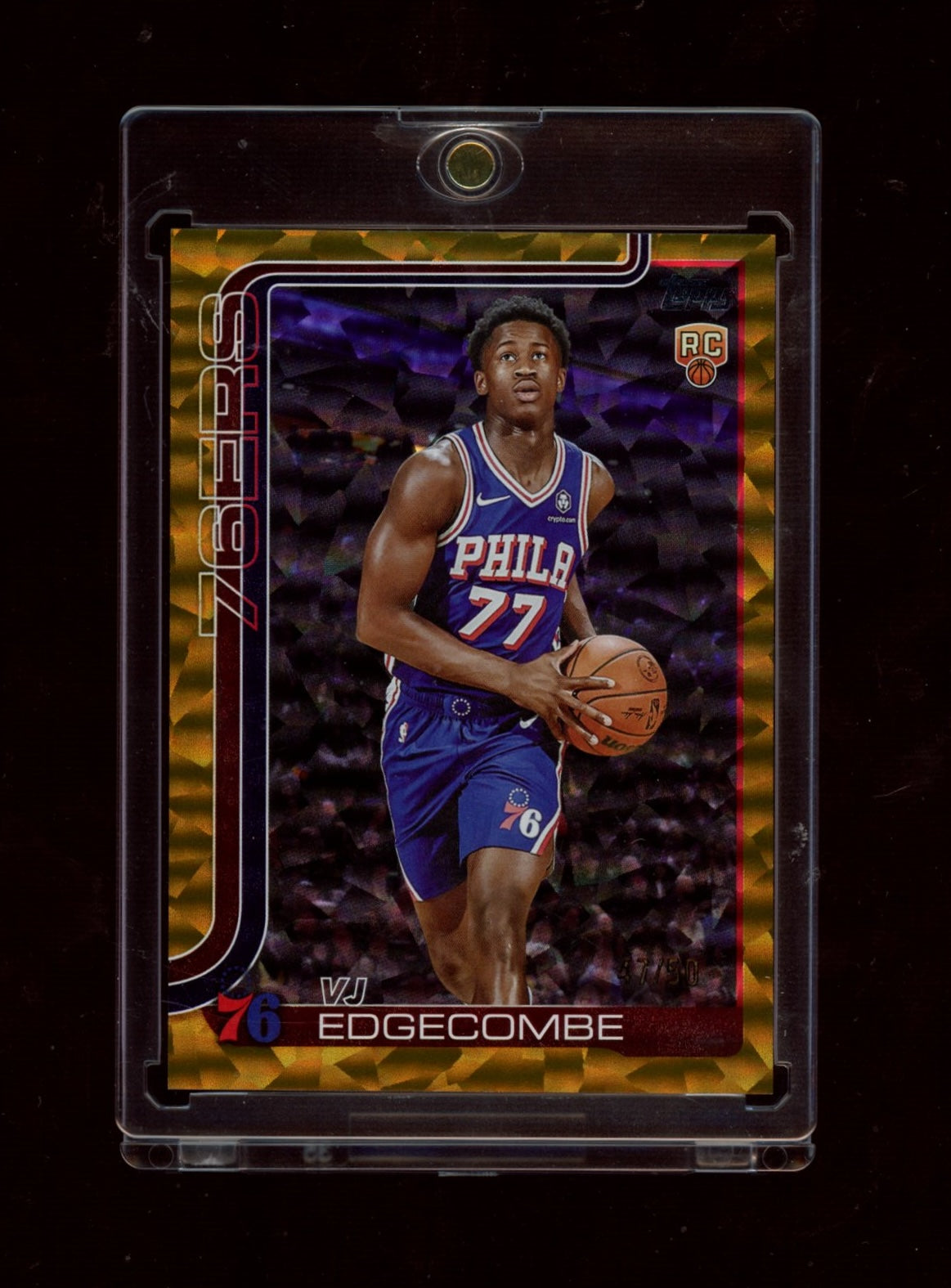 2025-26 Topps #203 VJ Edgecombe Diamante Gold #/50