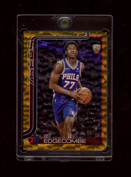 2025-26 Topps #203 VJ Edgecombe Diamante Gold #/50