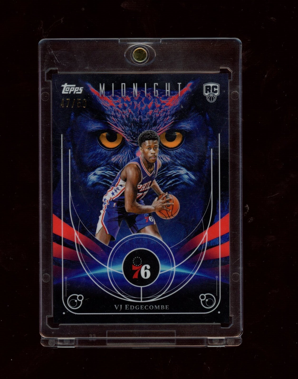 2025-26 Topps Midnight #NO-18 VJ Edgecombe Night Owls Summer Solstice #/50