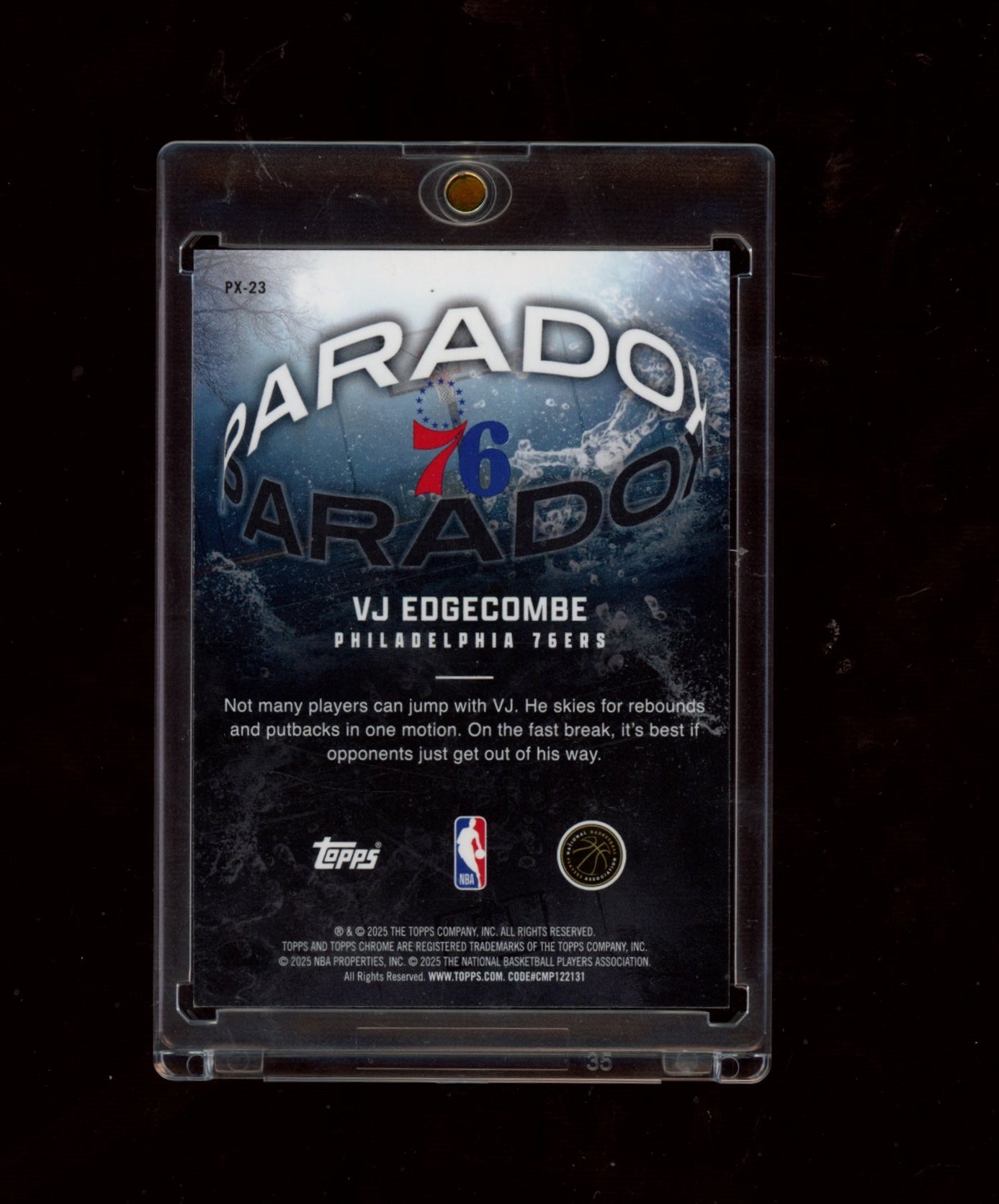 2025-26 Topps Chrome #PX-23 VJ Edgecombe Paradox