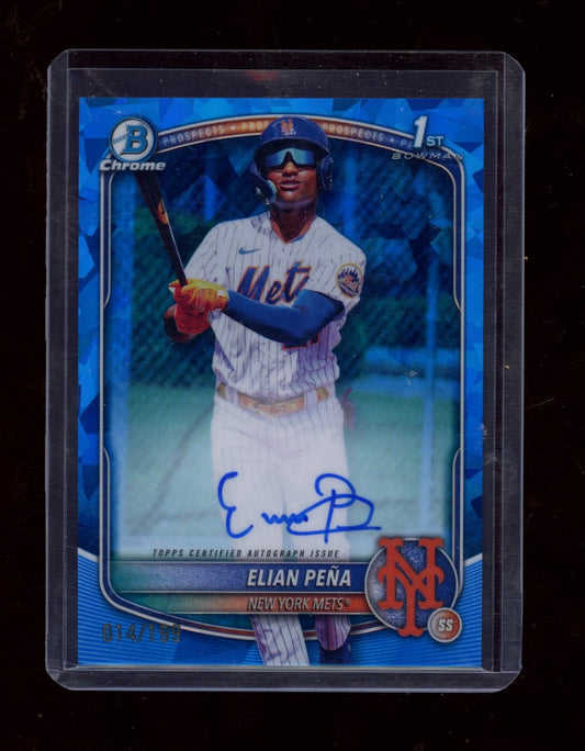 2025 Bowman Chrome Sapphire Edition #CPSA-EP Elian Peña Prospect Autographs
