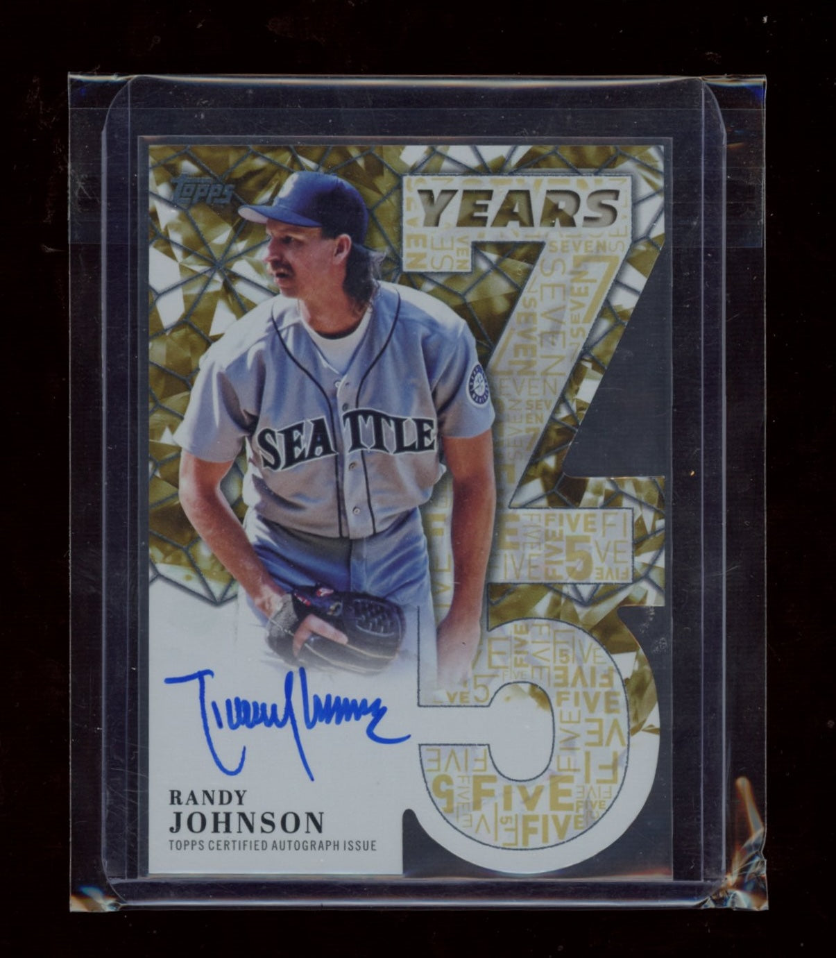 2026 Topps #75YA-RJ Randy Johnson  Die Cut Autographs Gold Foil #/50