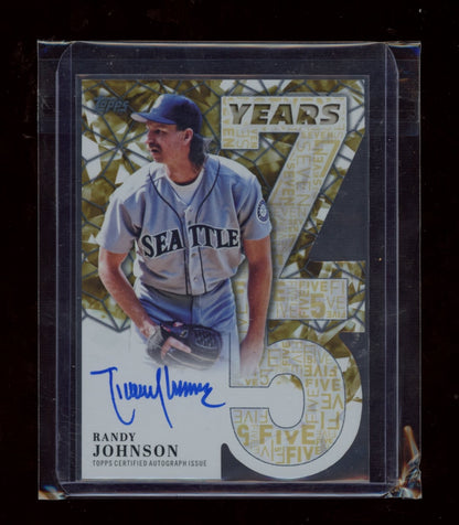 2026 Topps #75YA-RJ Randy Johnson  Die Cut Autographs Gold Foil #/50