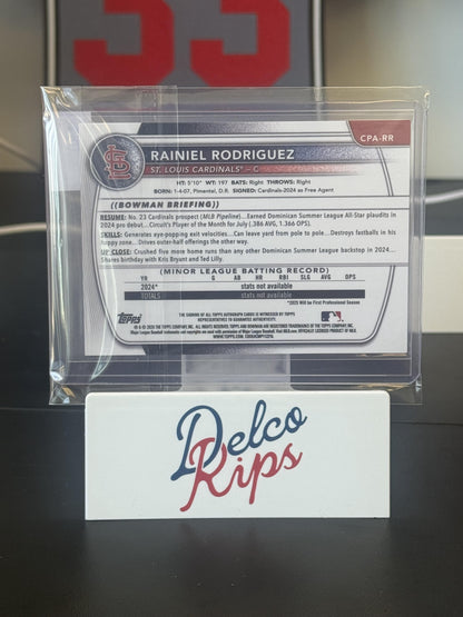 2025 Bowman Chrome #CPA-RR Rainiel Rodriguez Prospect Autographs