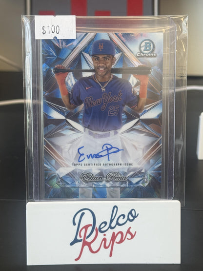 2025 Bowman Chrome Sapphire Edition #SSA-EP Elian Peña Sapphire Selections Auto