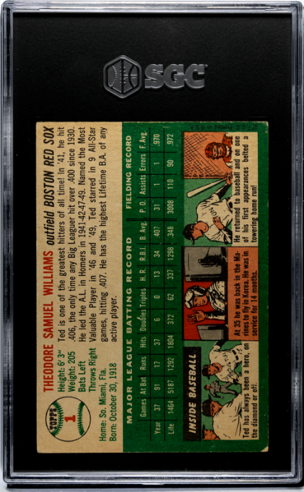 1954 Topps #1 Ted Williams SGC 4