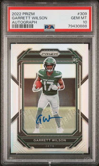 2022 Panini Prizm #309 Garrett Wilson Autograph PSA 10