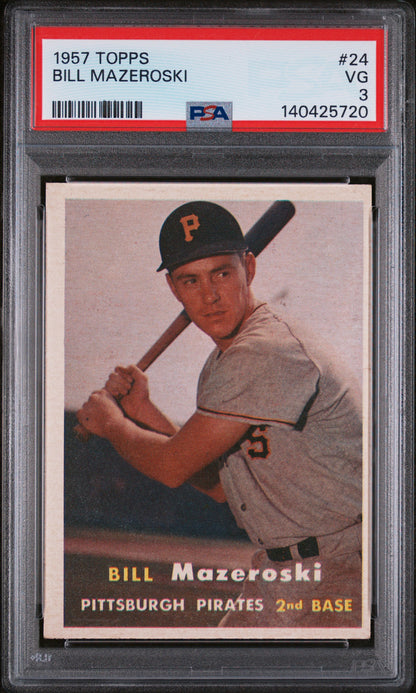 1957 Topps #24 Bill Mazeroski PSA 3