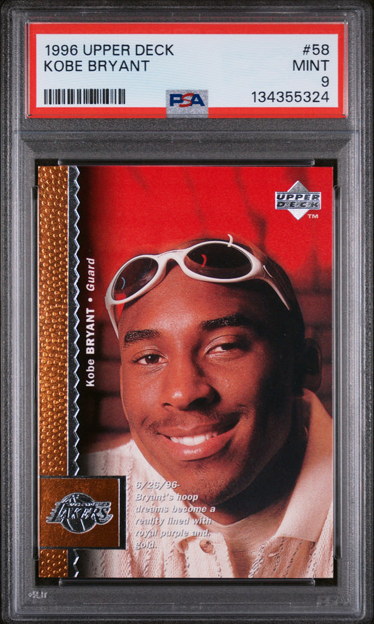 1996 Upper Deck #58 Kobe Bryant PSA 9