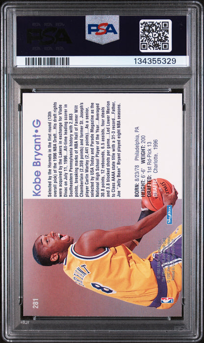 1996 Hoops #281 Kobe Bryant PSA 8