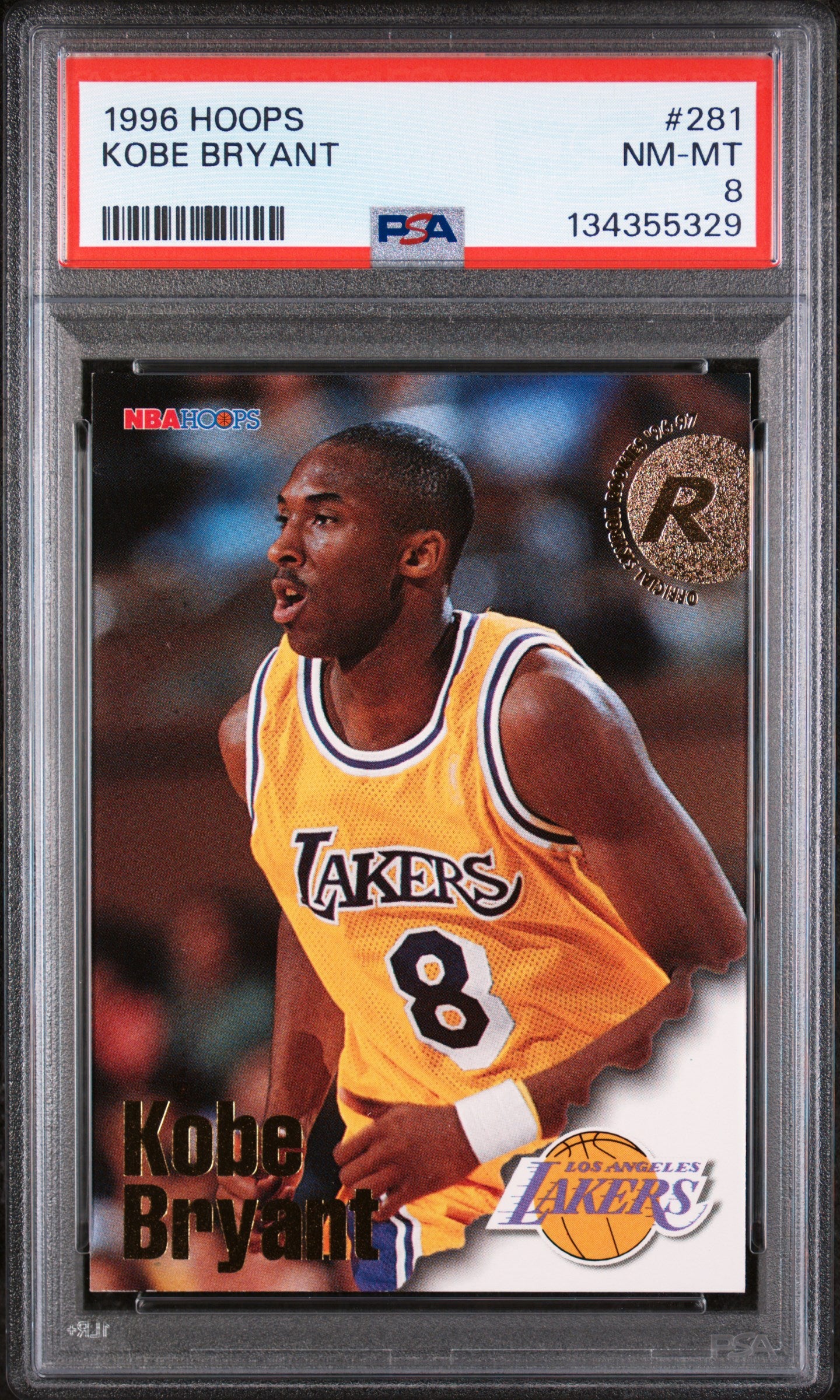 1996 Hoops #281 Kobe Bryant PSA 8