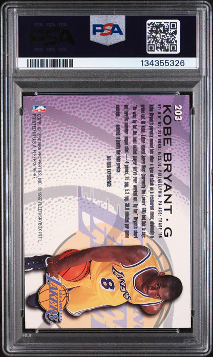 1996 Fleer #203 Kobe Bryant PSA 8