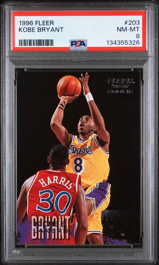 1996 Fleer #203 Kobe Bryant PSA 8
