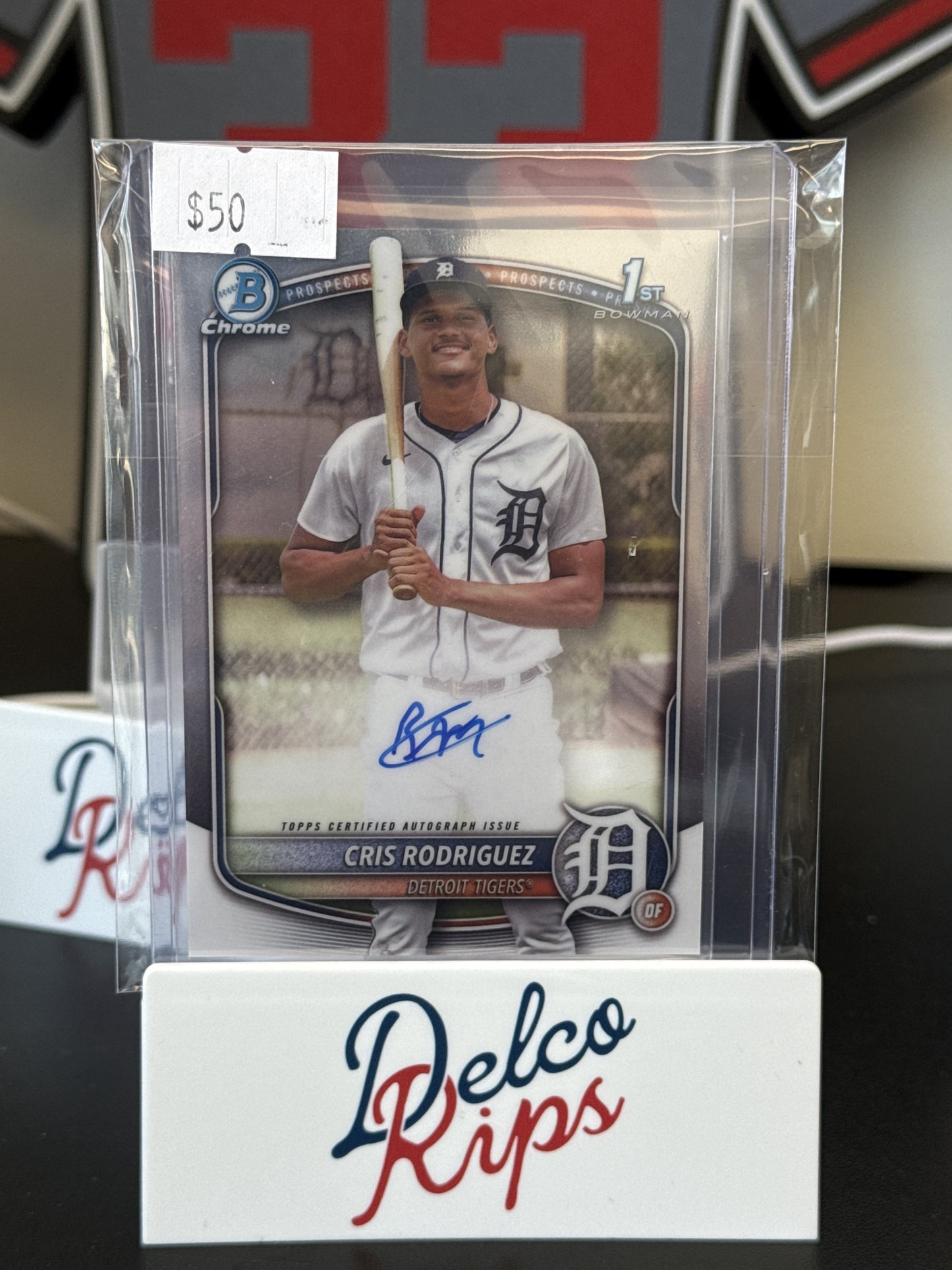 2018 Bowman #CPA-CR Chris Rodriguez Chrome Prospect Autographs