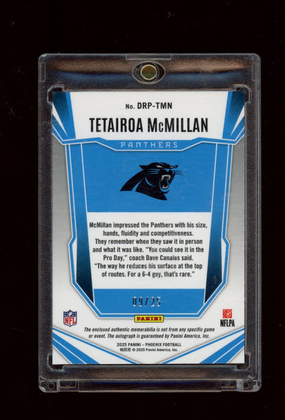 2025 Panini Phoenix #DRP-TMN Tetairoa McMillan RPS Dual RPA Green Prizm #/25