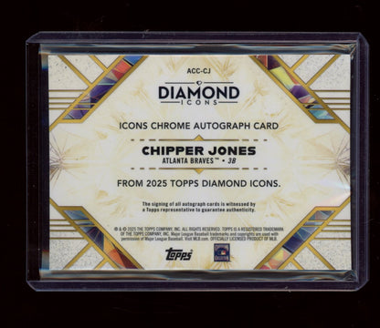 2024 Topps Diamond Icons #ACC-CJ Chipper Jones auto Black #/10