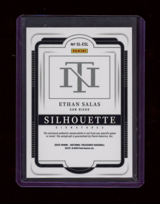 2025 Panini National Treasures #SL-ESS Ethan Salas Sig Emerald #/5