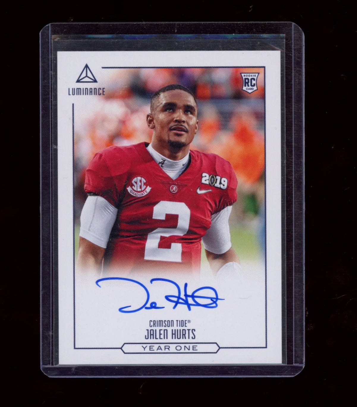2020 Panini Luminance #SP-JHU Jalen Hurts Year One  SP Photo Variations