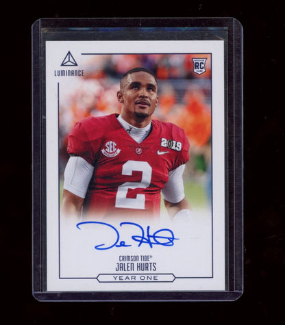 2020 Panini Luminance #SP-JHU Jalen Hurts Year One  SP Photo Variations