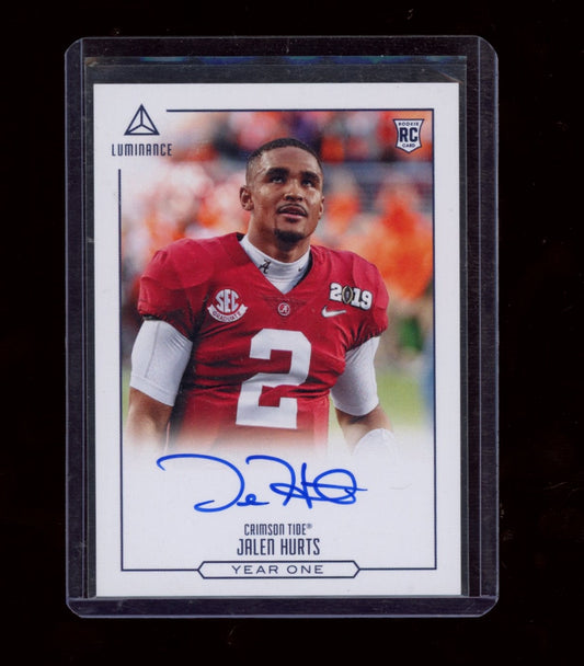 2020 Panini Luminance #SP-JHU Jalen Hurts Year One  SP Photo Variations