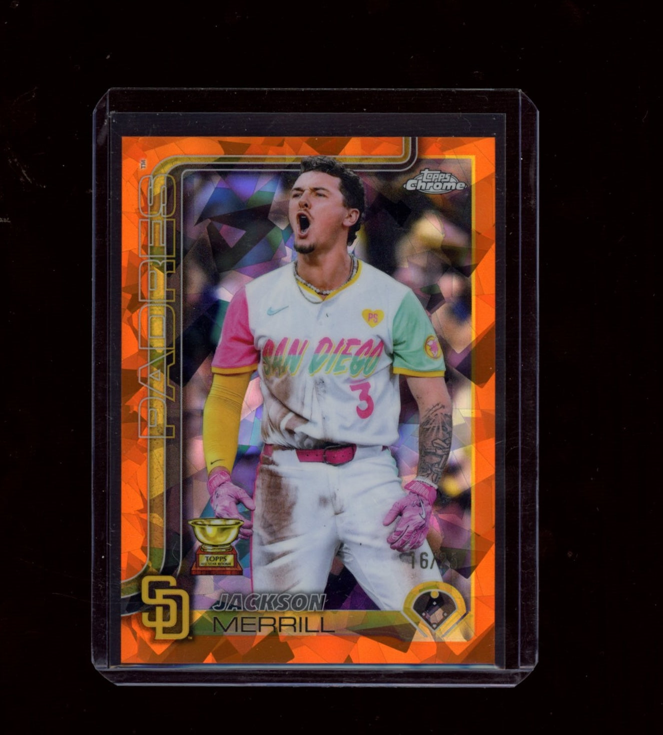 2025 Topps Chrome Sapphire Edition #61 Jackson Merrill Orange #/25