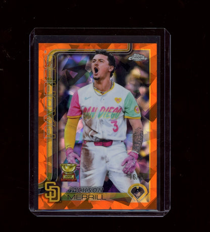 2025 Topps Chrome Sapphire Edition #61 Jackson Merrill Orange #/25