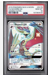 2019 Pokemon Sun & Moon Hidden Fates #SV78 Fa/Noivern Gx Hidden Fates PSA 10