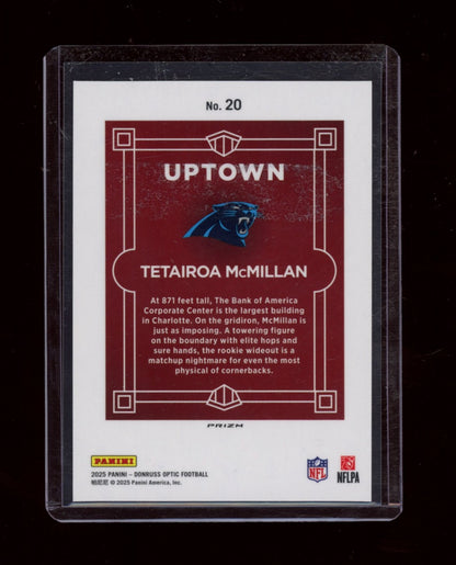 2025 Donruss Optic #20 Tetairoa McMillan Uptown