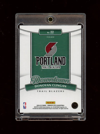 2024-25 Donruss Optic #22 Donovan Clingan Downtown