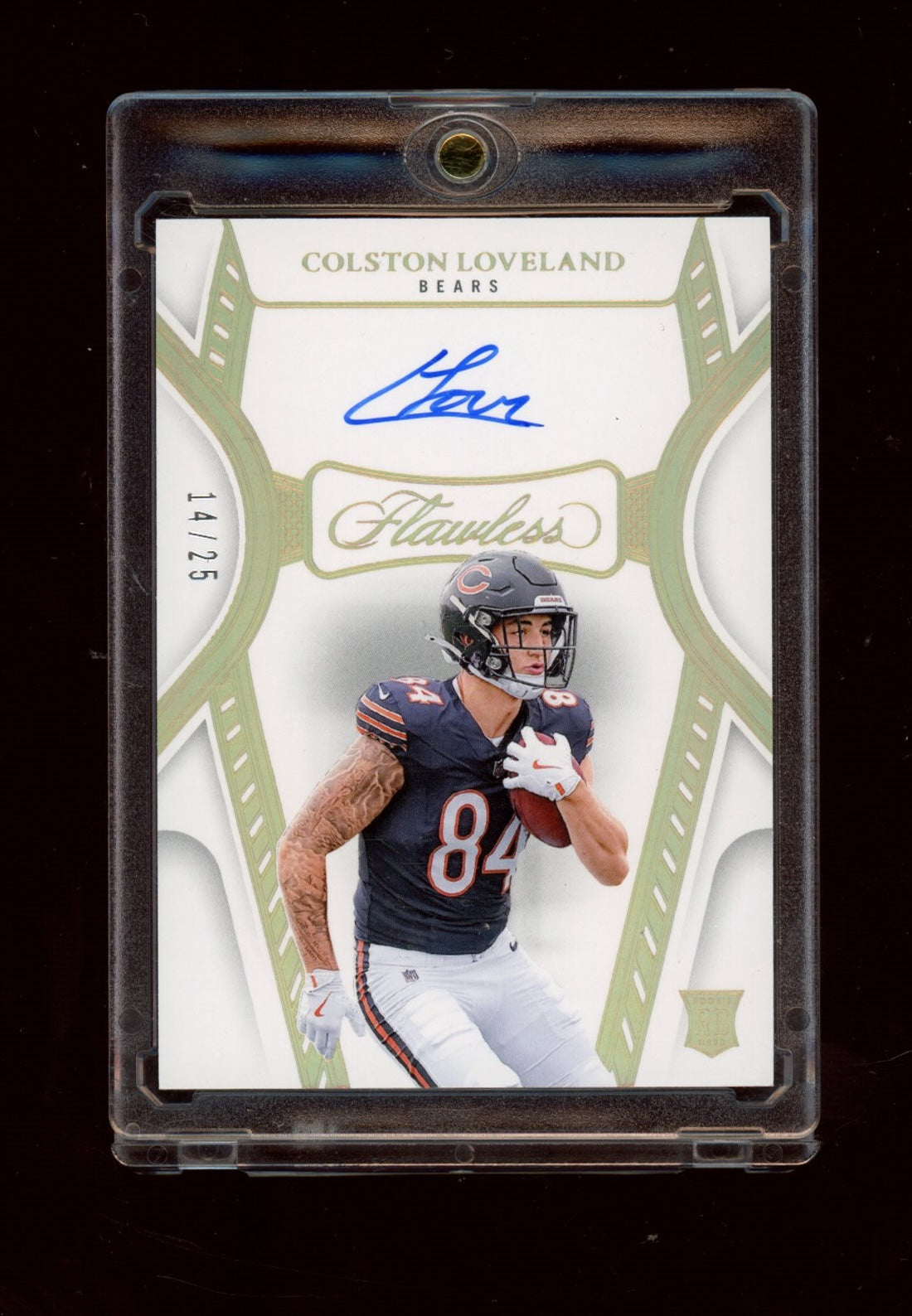 2025 Panini Flawless Colston Loveland Flawless Rookie Patch Auto