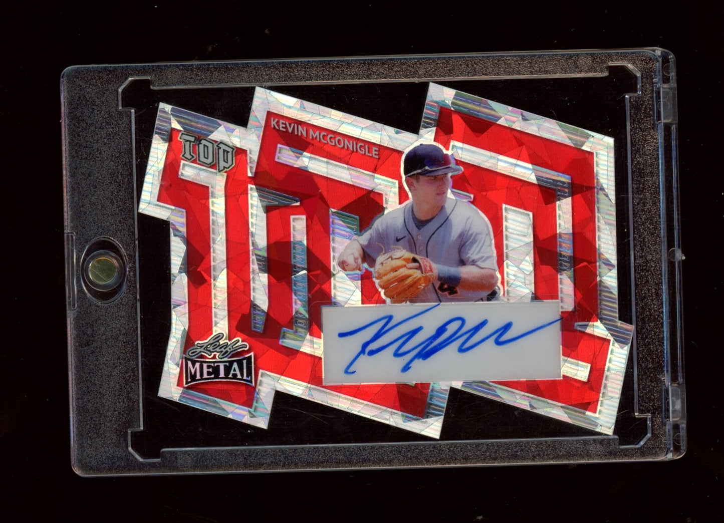 2024 Leaf Metal #T-KMG Kevin McGonigle Top 100 Mojo Silver #/10