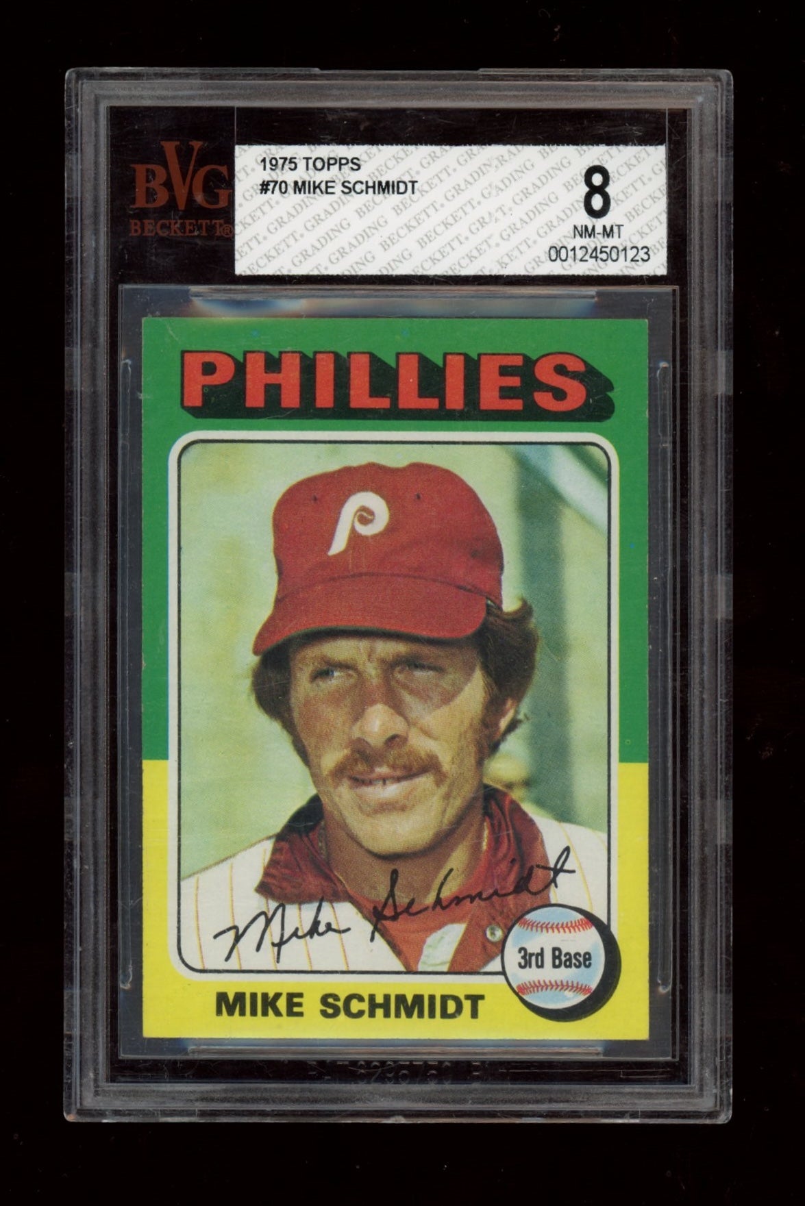 1975 Topps #70 Mike Schmidt BGS 8.0