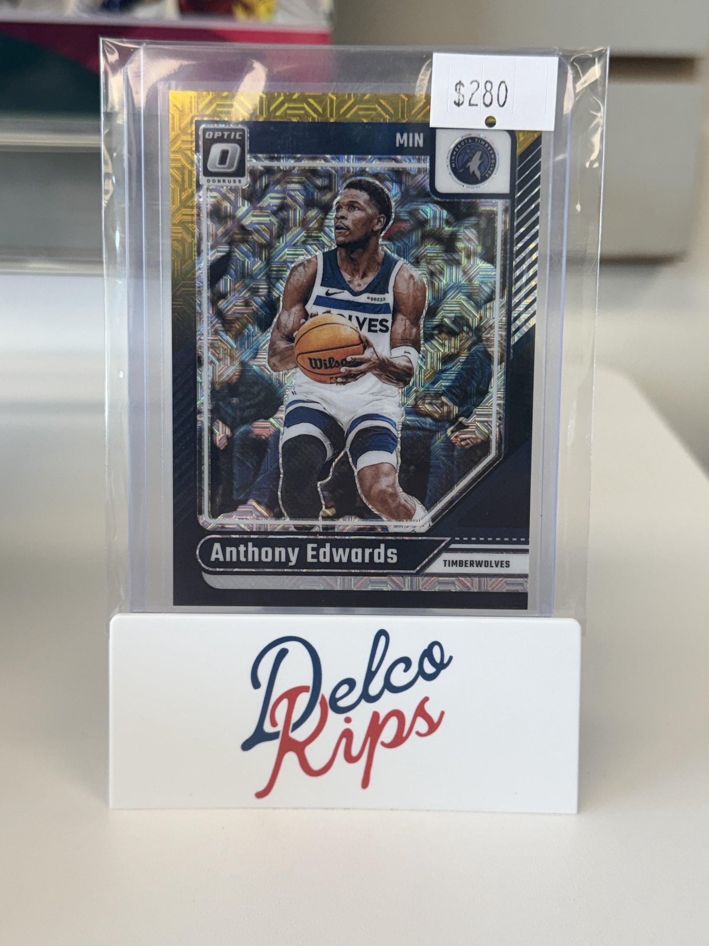 2024-25 Donruss Optic #31 Anthony Edwards Choice Black Gold #/8