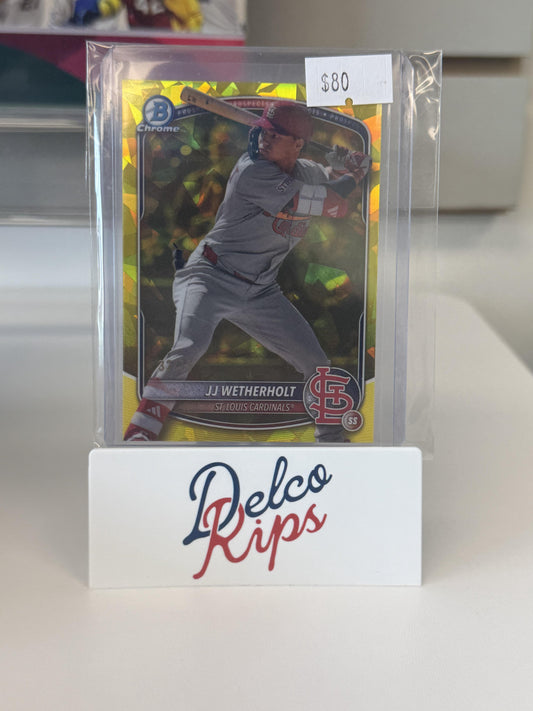 2025 Bowman Chrome Sapphire #BCP-241 JJ Wetherholt Yellow Sapphire #/75